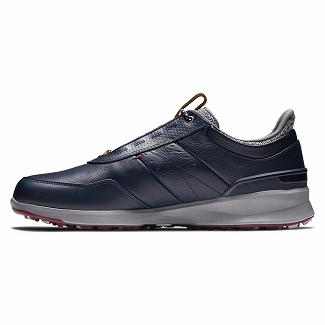 Men's Footjoy Stratos Spikeless Golf Shoes Navy NZ-533176